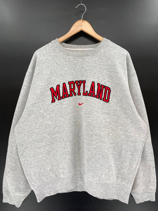 00' NIKE MARYLAND Size XL Vintage Sweat-Shirt / K3789