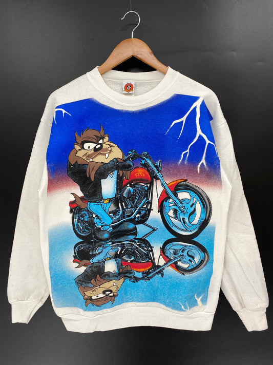 90’s LOONEY TUNES TAZ Made in USA Size M Vintage Sweat-Shirt / A569