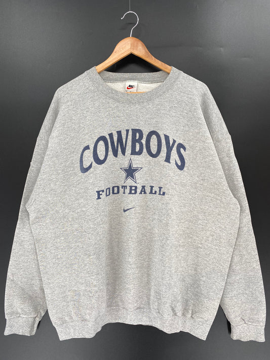 90's NIKE COWBOYS FOOTBALL Made in USA Size XL Vintage Sweat-Shirt /  k322