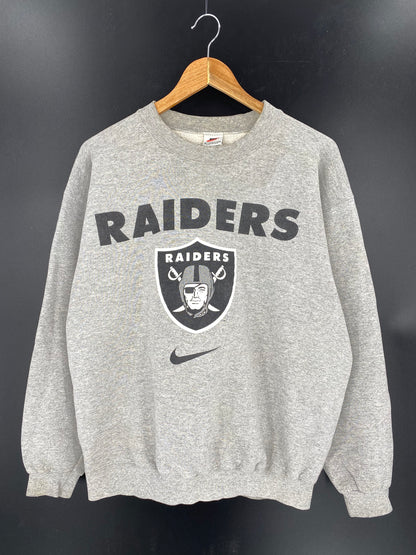 90’s NIKE RAIDERS Made in USA Size M Vintage NFL Sweat-shirt / 7913