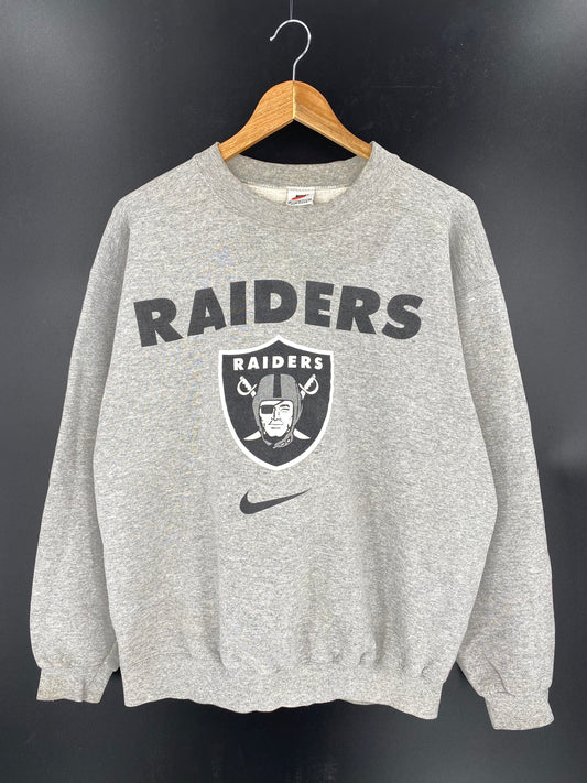 90’s NIKE RAIDERS Made in USA Size M Vintage NFL Sweat-shirt / 7913
