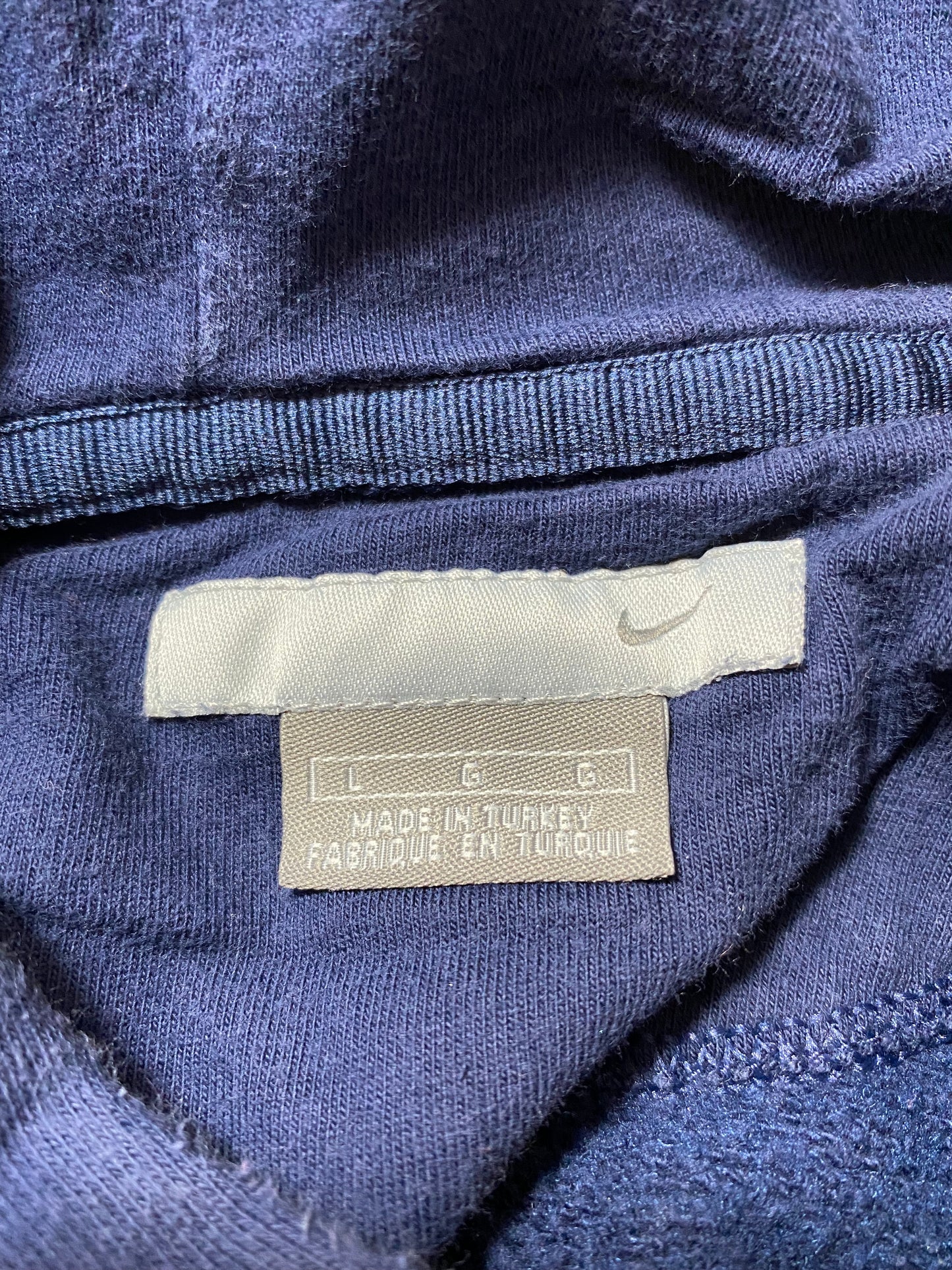 00' NIKE MINI SWOOSH Size L Vintage Hoodie Half-zip Sweat-Shirt / K862