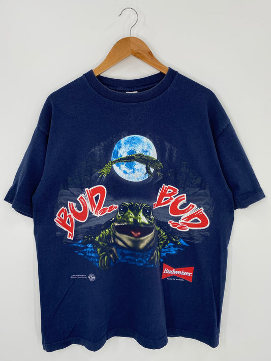 1995' BUD WEISER Made in USA Size XL Vintage T-Shirt / K1176