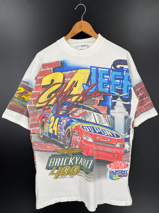 1998' NASCAR JEFF GORDON Made in USA Size L Vintage Racing T-Shirt / K2256