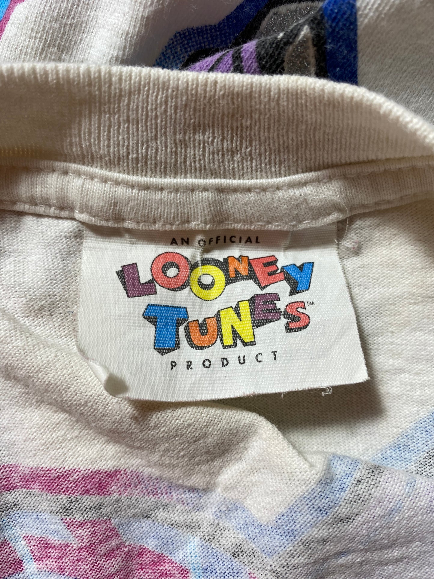 1995' LOONEY TUNES TWEETY  Size No tag (Approx.XXL) Vintage T-Shirt / K966