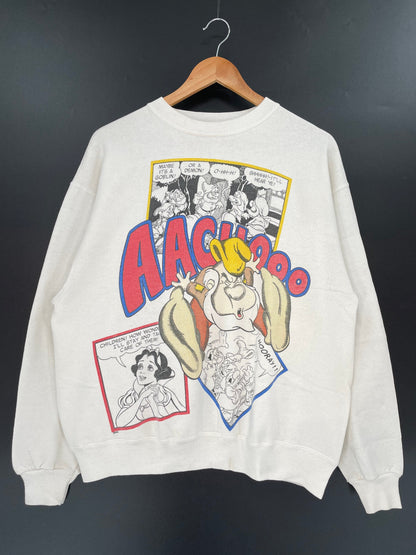 90's DISNEY DWARFS Size No Tag (Approx.L) Vintage Sweat-shirt / A1664