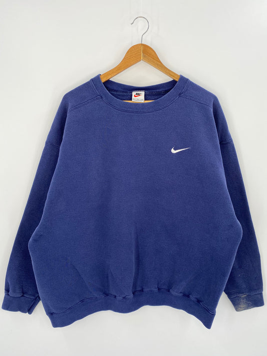 90’s NIKE Mini Swoosh Made in USA Size XL Vintage Sweat-shirt / 7633