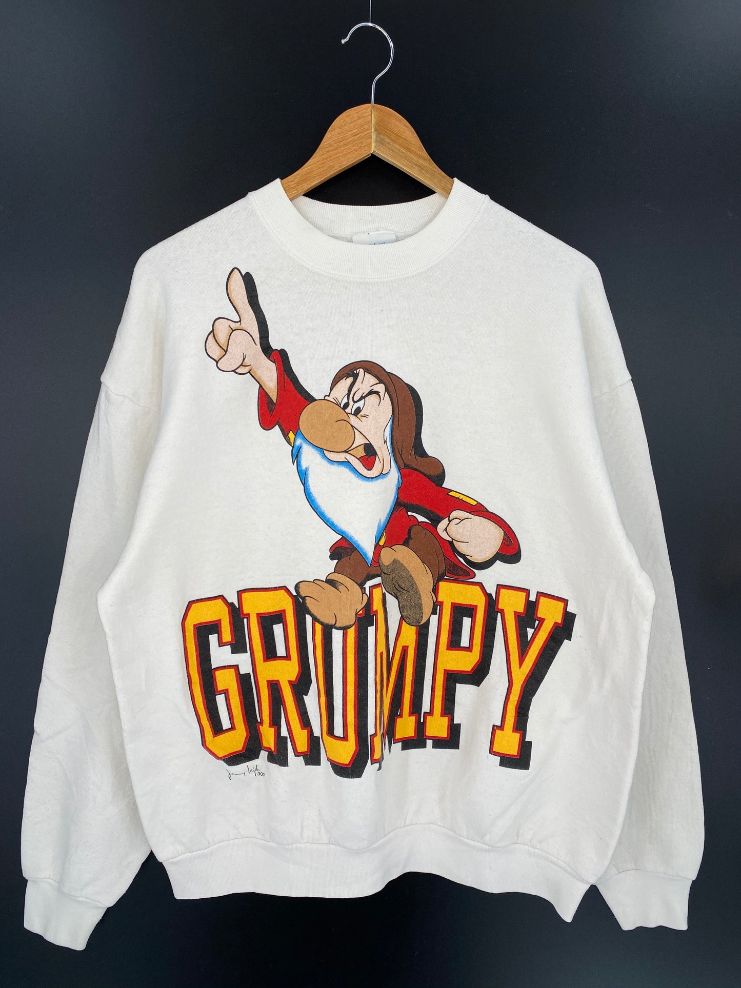 90’s DISNEY GRUMPY Size Approx. XL Vintage Sweat-shirt / 7587