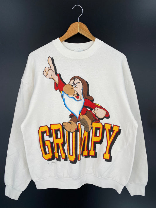 90’s DISNEY GRUMPY Size Approx. XL Vintage Sweat-shirt / 7587
