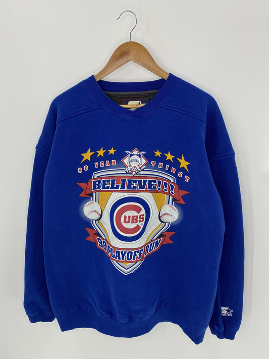 1998 STARTER CHICAGO CUBS Size XL Vintage MLB Sweat-Shirt / K5735