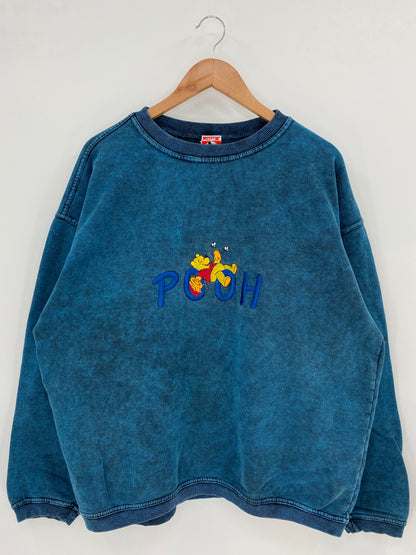 90's DISNEY WINNIE THE POOH Size L Vintage Sweat-shirt / K3038