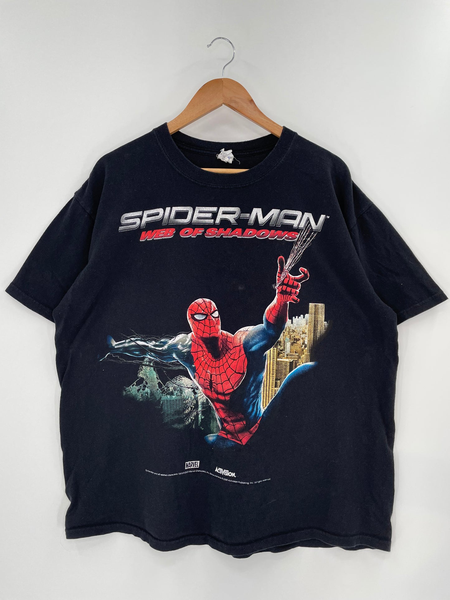 2008 MARVEL SPIDER-MAN WEB OF SHADOWS Size XL Vintage T-Shirts / 9701