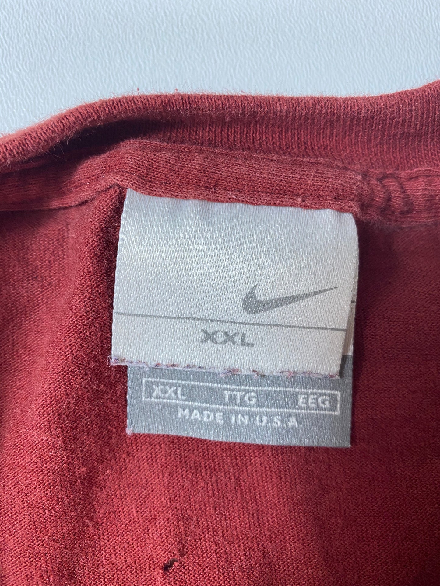 90’s NIKE CENTER SWOOSH Made in USA Size XXL Vintage Long Sleeve T-shirt / E852