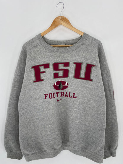90’s NIKE FSU FOOTBALL Size Approx. XL Vintage Sweat-shirt / 6567