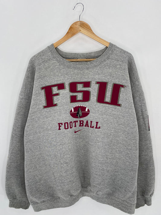 90’s NIKE FSU FOOTBALL Size Approx. XL Vintage Sweat-shirt / 6567
