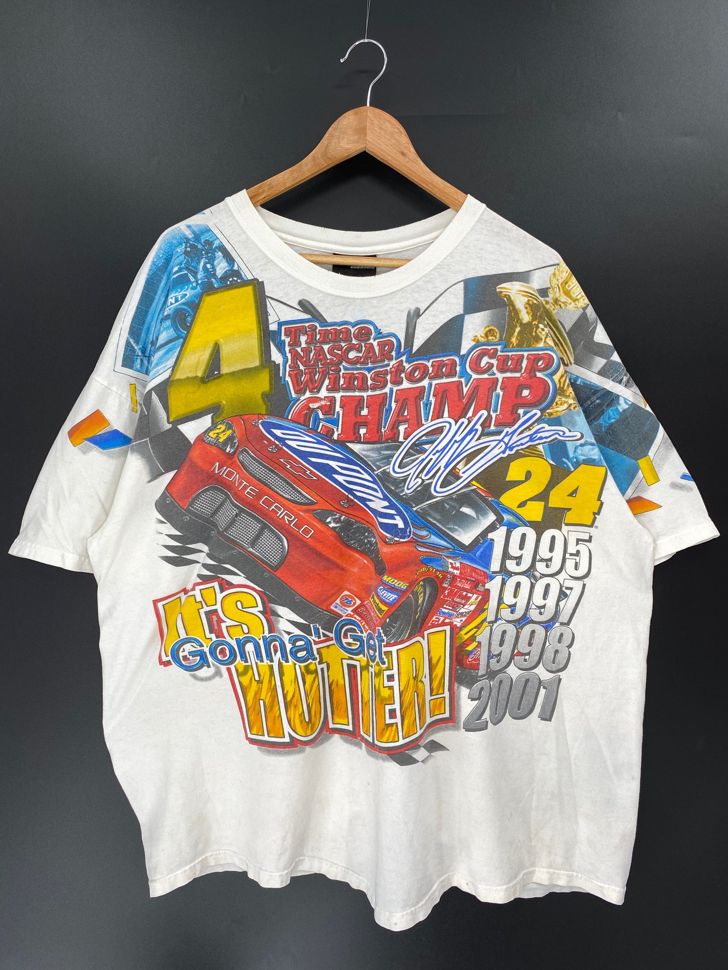 2002 DU PONT x JEFF GORDON  Size XL Vintage NASCAR Racing T-Shirt / k656