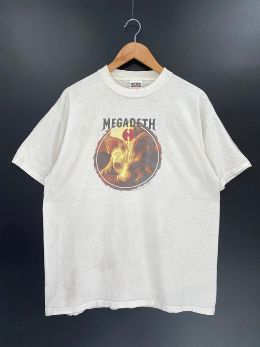 1999 MEGADETH Size XL Vintage Music T-shirt / 8187