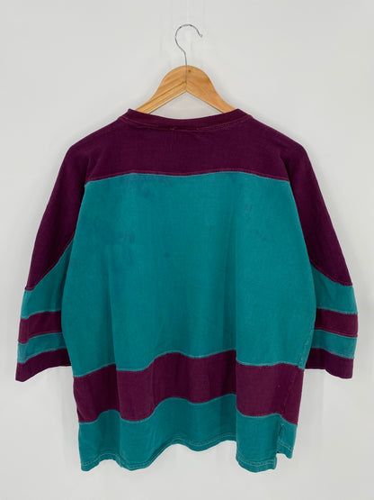 90's ANAHEIM MIGHTY DUCKS Size XL Vintage NHL Hockey T-Shirt  / 6503