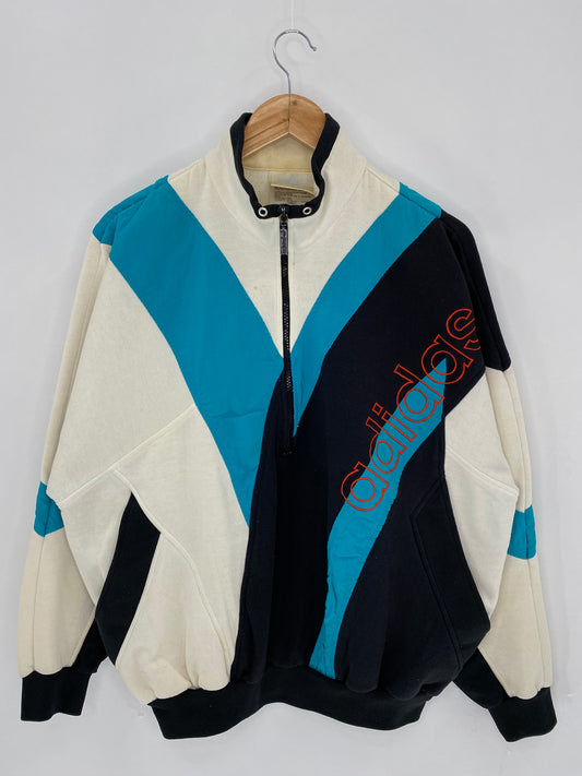 90's ADIDAS Half-Zip Size M Vintage Sweat-shirt  / 6099