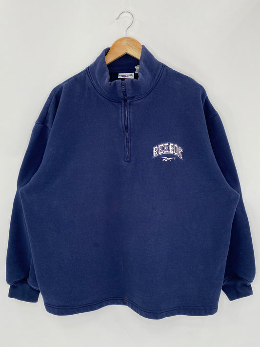 90's REEBOK Half-Zip Size L Vintage Sweat-Shirt / 5729