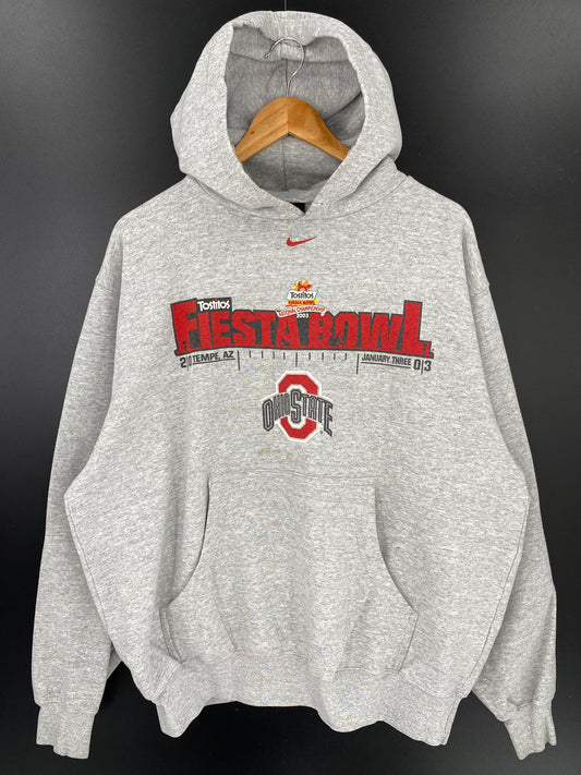 2003’ NIKE OHIO TSATE TOSTITOS FIESTA BOWL  Size L Vintage Hoodie Sweat-Shirts / K337