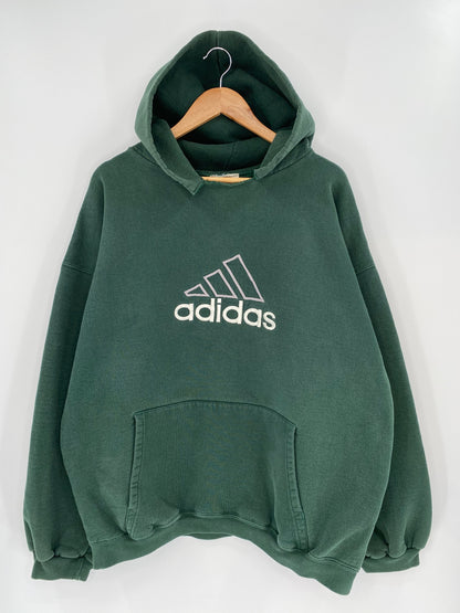 90’s ADIDAS Made in USA Size XXL Vintage Hoodie Sweat-shirt / 8698