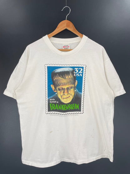 1997 FRANKENSTEIN Made in USA Size L-XL Vintage T-Shirts / A4524