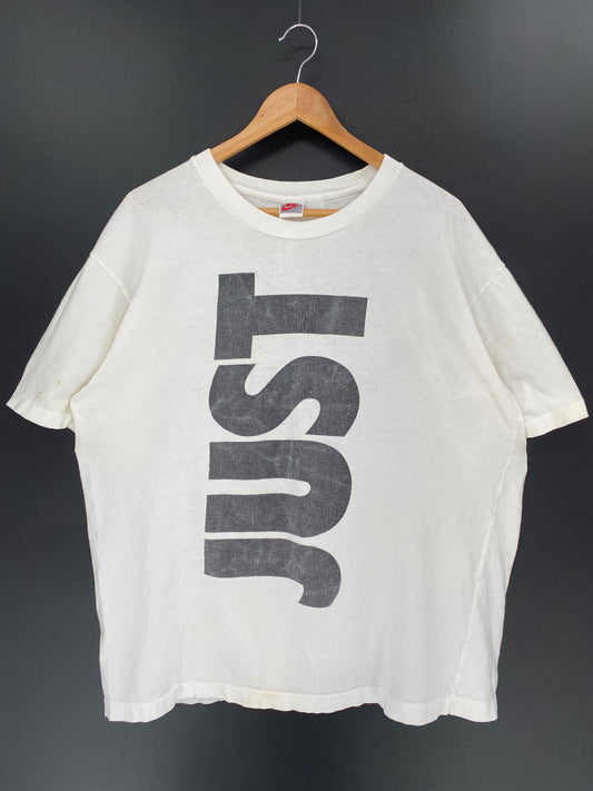 .90’s NIKE Silver Tag JUST DO IT  Size L Vintage T-shirt / E691