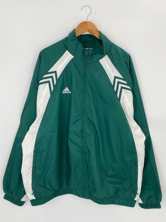 90’s ADIDAS Size XL Vintage Zip-up Nylon Jacket / K8879