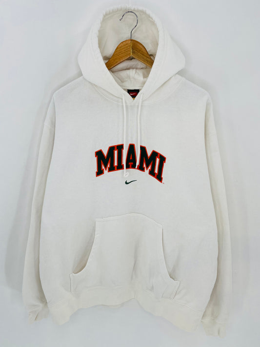 90’s NIKE MIAMI Size XL Vintage Hoodie Sweat-Shirt / 6964
