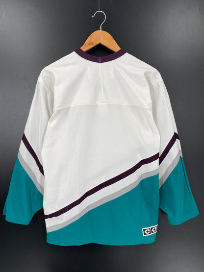 VINTAGE DISNEY MIGHTY DUCKS Size M NHL UNIFORM JERSEY / K2154