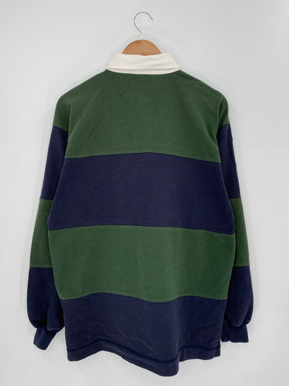 90's Nautica COMPETITION Size M Vintage Rugby-Shirt / 9491