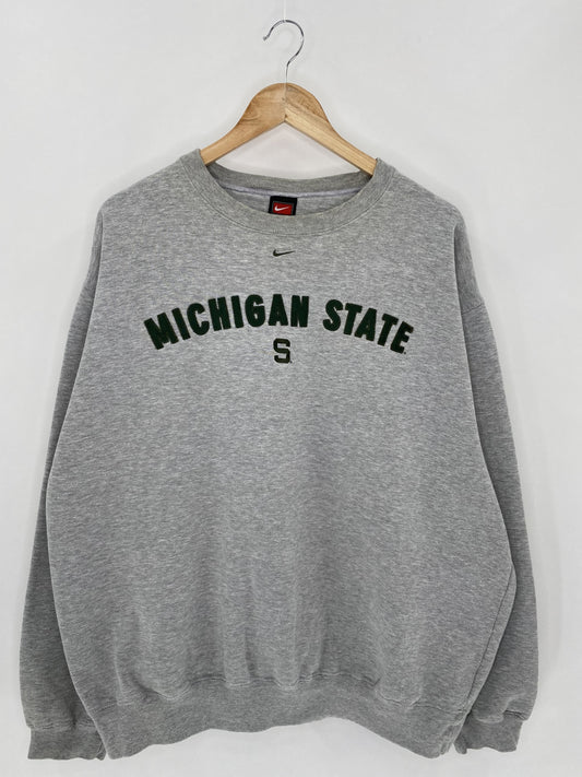 90's NIKE MICHIGAN STATE Size XXL Vintage Sweat-shirt / K5162
