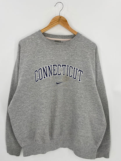 00' NIKE CONNECTICUT  Size L Vintage Sweat-shirt / K7400