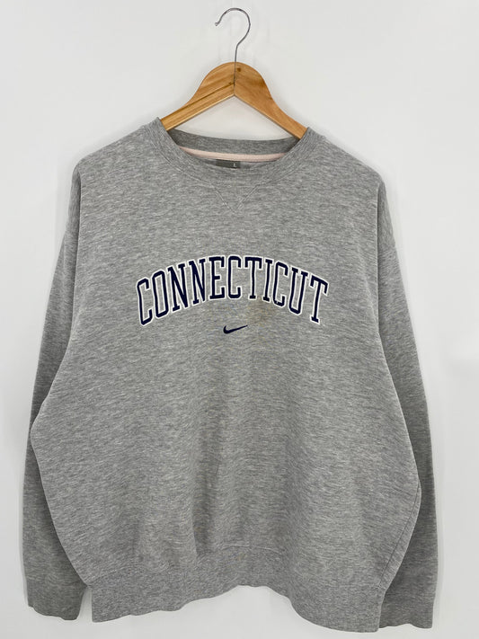 00' NIKE CONNECTICUT  Size L Vintage Sweat-shirt / K7400