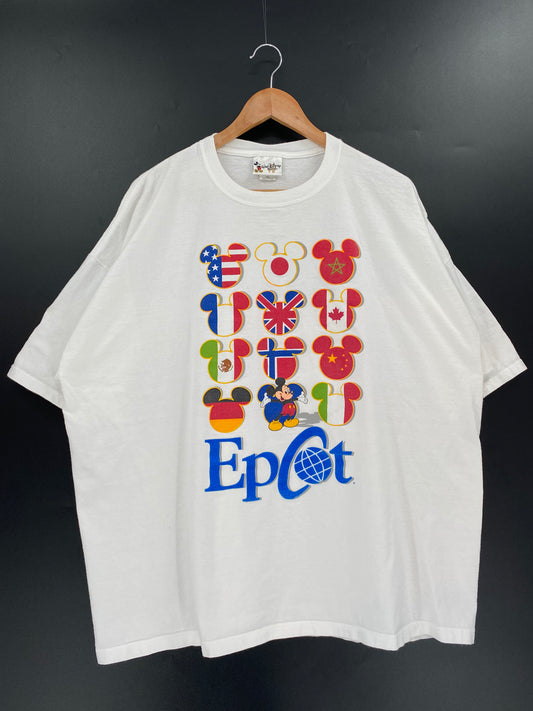 00' DISNEY EPCOT MADE IN USA Size XXL Vintage T-Shirt / K1379