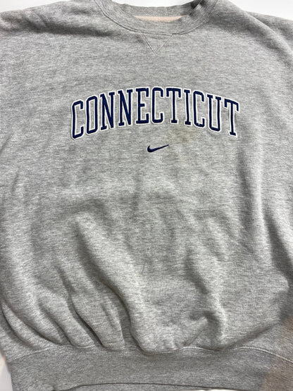 00' NIKE CONNECTICUT  Size L Vintage Sweat-shirt / K7400