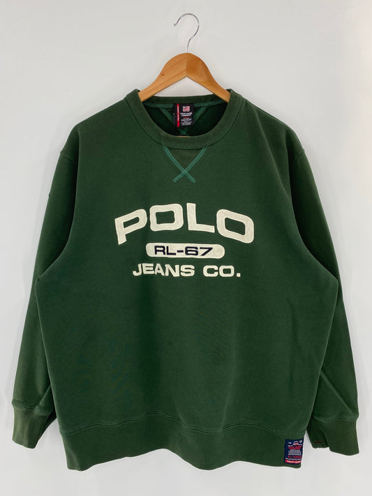 Vintage RALPH LAUREN POLO JEANS Made in USA Size L Sweat-shirt / K3825