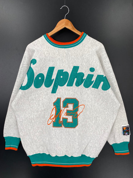 90’s DOLPHINS Made in USA Size L Vintage NFL Sweat-shirt / k1993