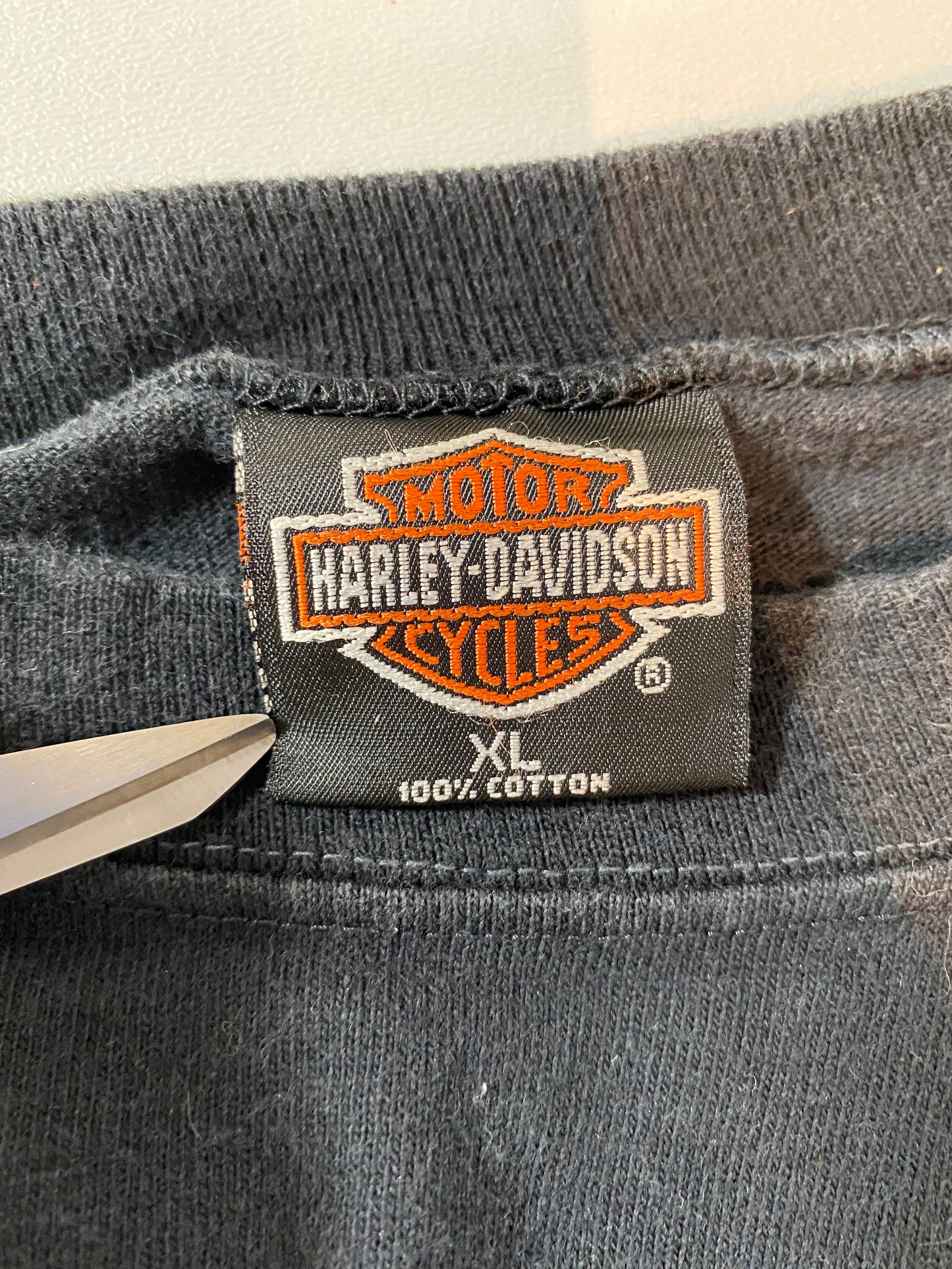1998 Harley Davidson Vintage Made in USA Size XL Long Sleeve T-Shirt / K549