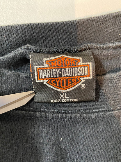 1998 Harley Davidson Vintage Made in USA Size XL Long Sleeve T-Shirt / K549