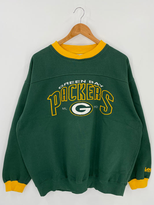 90's GREEN BAY PACKERS Size L Vintage NFL Sweat-Shirt /  k319