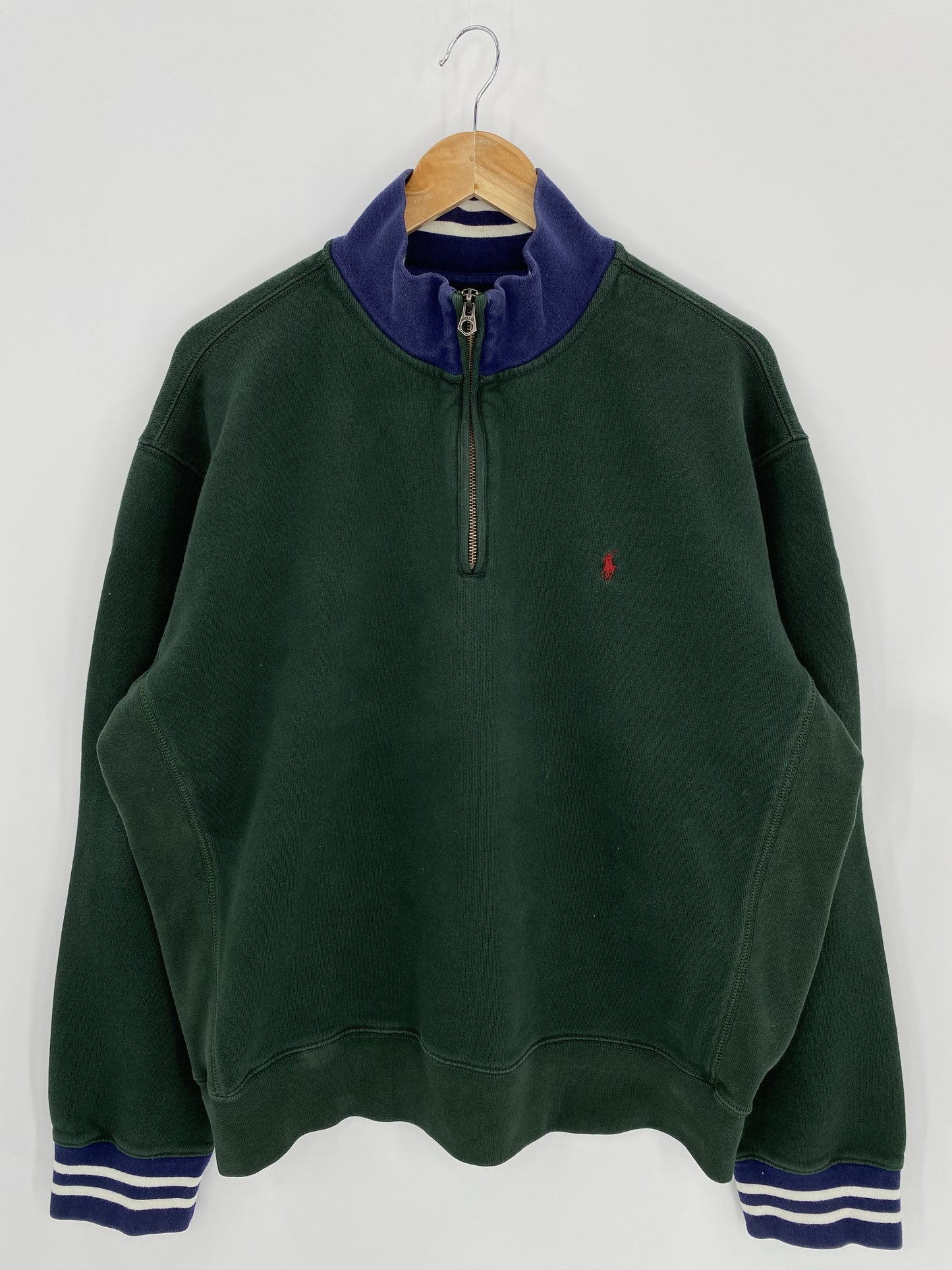Vintage POLO RALPH LAUREN Size XXL Half Zip Sweat-shirt / A9222
