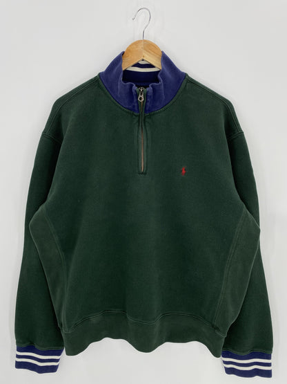 Vintage POLO RALPH LAUREN Size XXL Half Zip Sweat-shirt / A9222