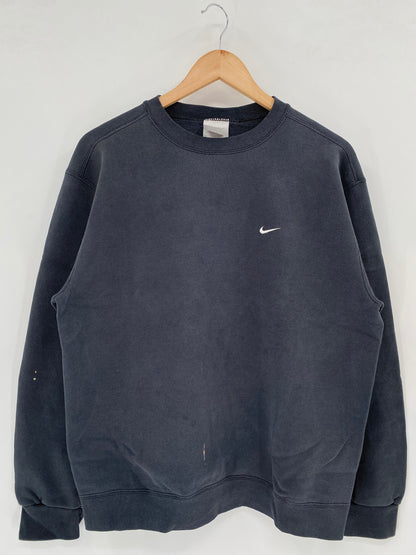 90’s NIKE MINI SWOOSH Size No tag (Approx.XL) Vintage Sweat shirt / E4990S