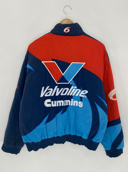 Vintage ROUSH RACING Size L Padded Racing Nylon Jacket  / k5112