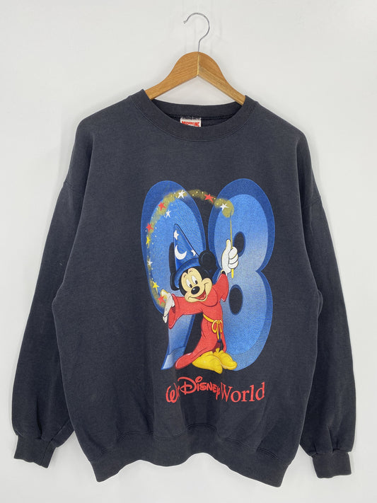 1998 WALT DISNEY WORLD MICKEY Made in USA Size XL Vintage Sweat-shirt / k6135