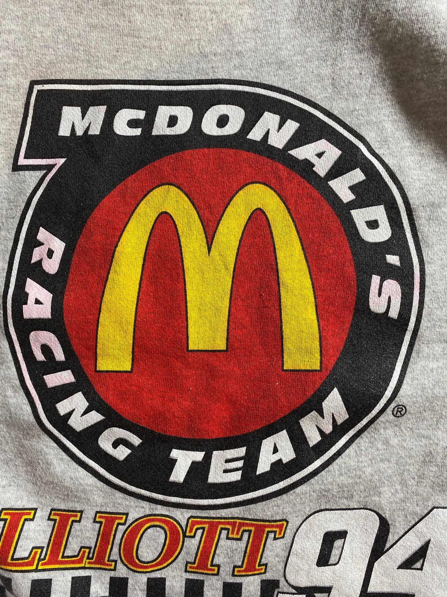 90's BILL ELLIOTT x MCDONALD'S Size XL Racing Sweat-shirts / A4810