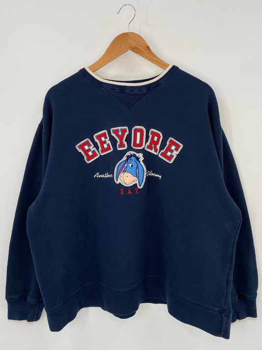 00' DISNEY EEYORE Size L Vintage Sweat-shirt / K3876