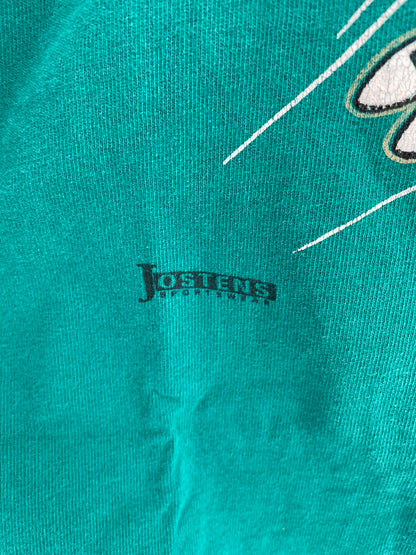 1992 NFL DOLPHINS TAZ Made in USA Size XL Vintage NFL Long Sleeve Hoodie T- Shirt/ K3062